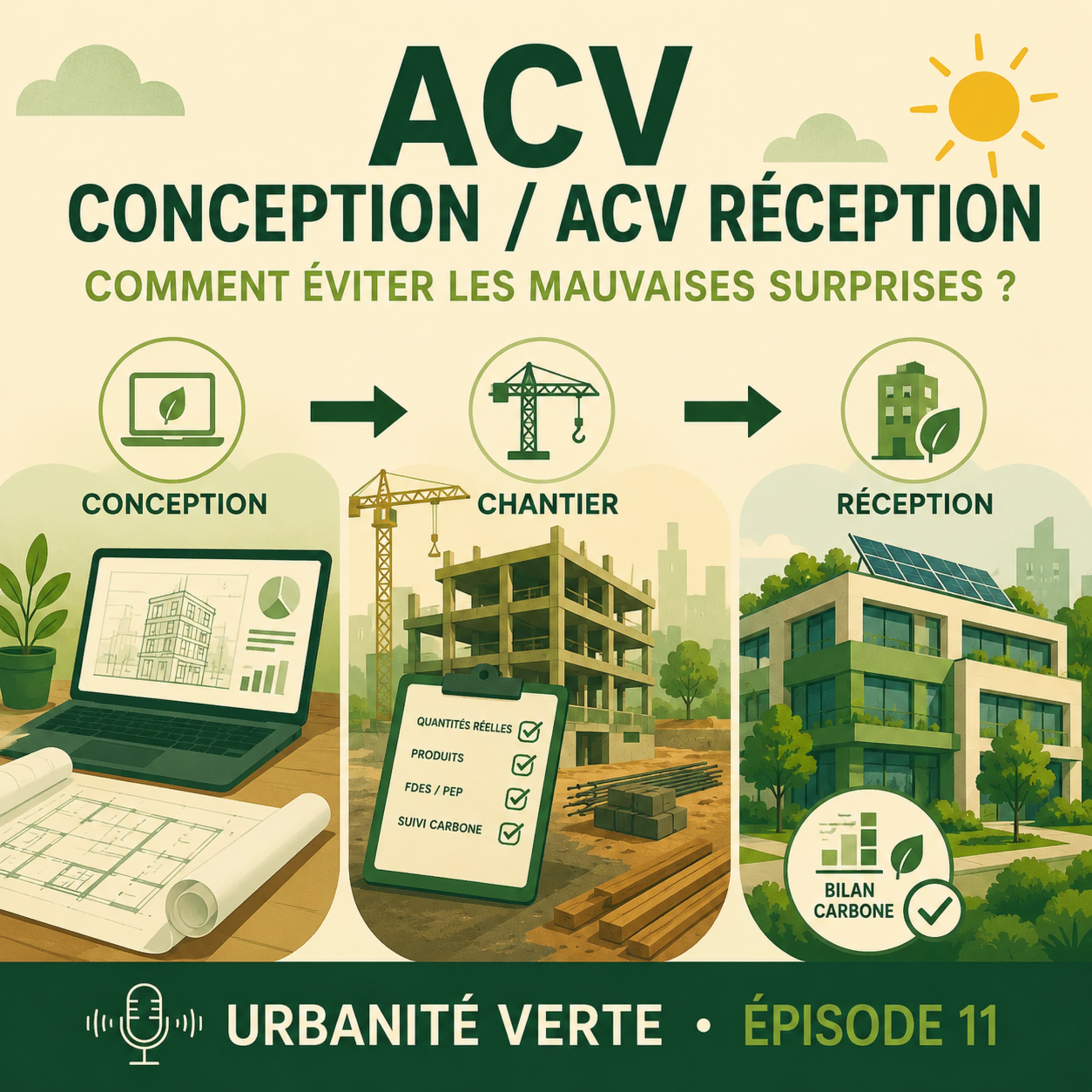 Pochette de l'épisode 11 : ACV conception / ACV réception : comment éviter les mauvaises surprises ?